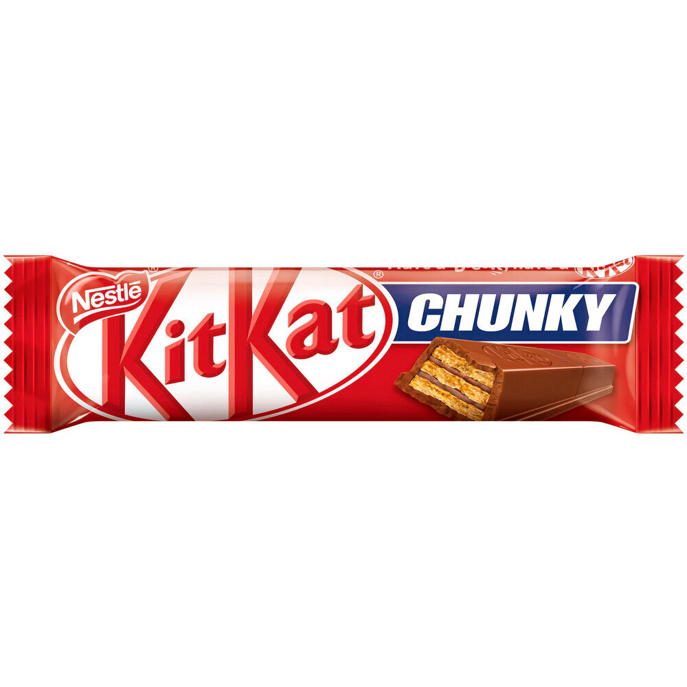 Батончик в молочном шоколаде KitKat Chunky, 12шт по 38 г