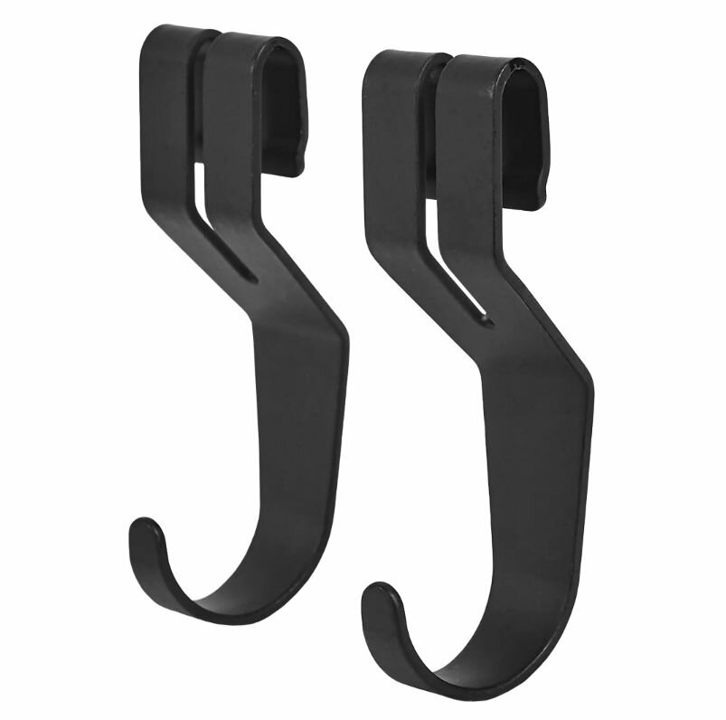Крючок универсальный НСХ 8x3.2x2.3 см сталь цвет черный 2 шт