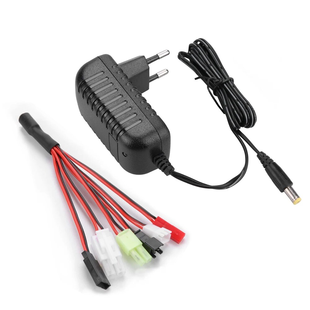 HTRC Зарядное устройство для аккумуляторов NiMH/NiCd 6 разъемов, EU plug