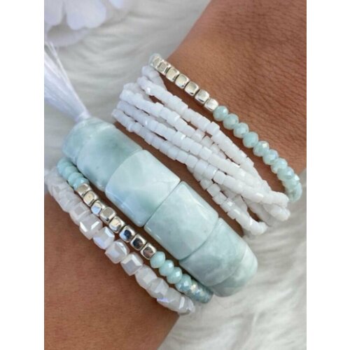 Браслет ZEPHYRA, голубой, белый