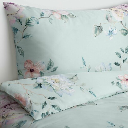 PLATTMAL Постельное белье 2 спальное икеа пододеяльник и 2 наволочкицветочный орнаментзеленый 200x20050x70 см 30519760 21269₽
