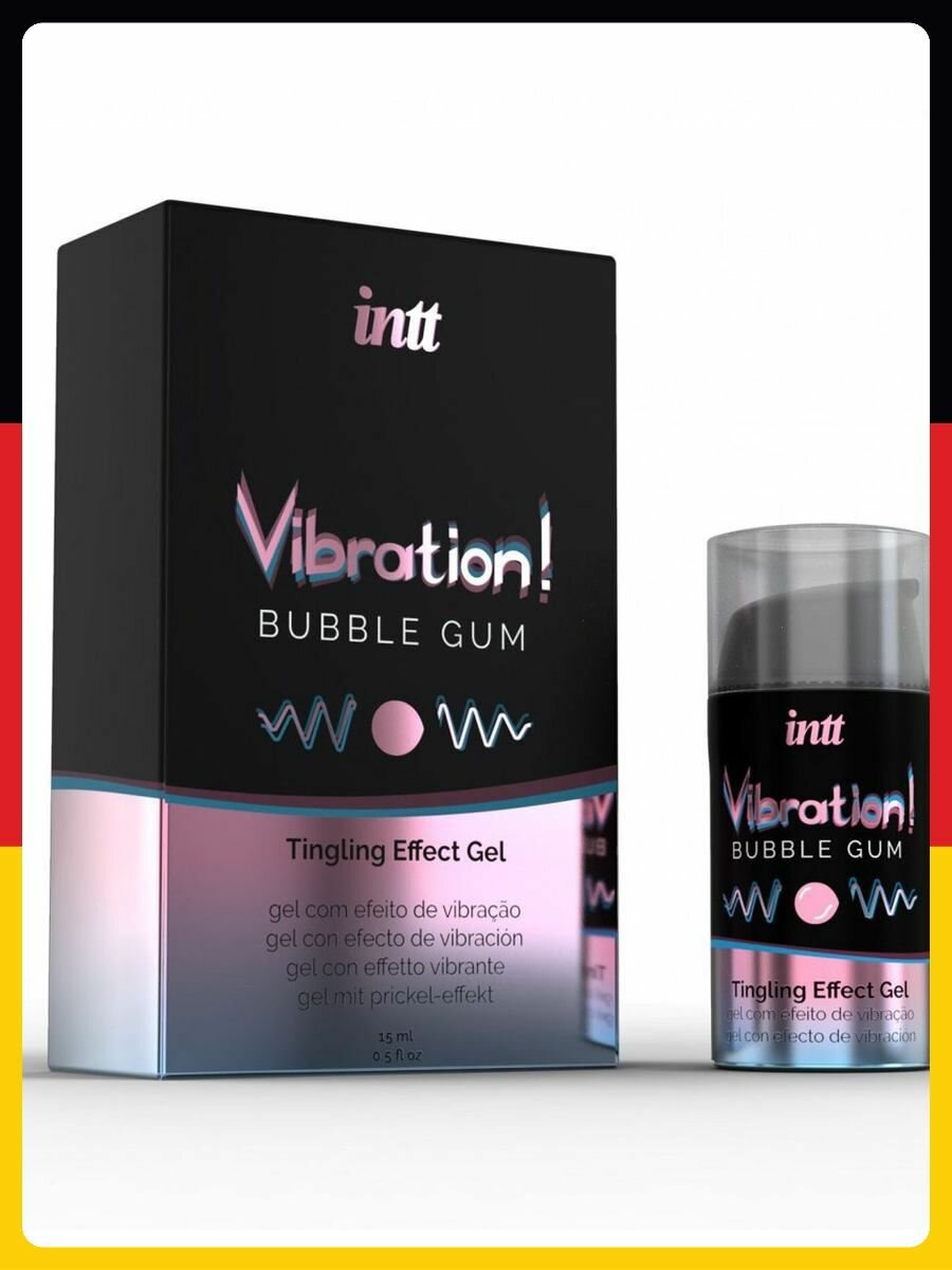 Лубрикант INTT - vibrations! Bubble Gum Tingling Gel