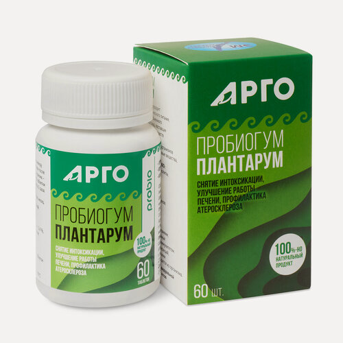 Изображение товара Пробиогум "Плантарум" арго, для кишечника, мумие, лактобактерии, 60 таб.
