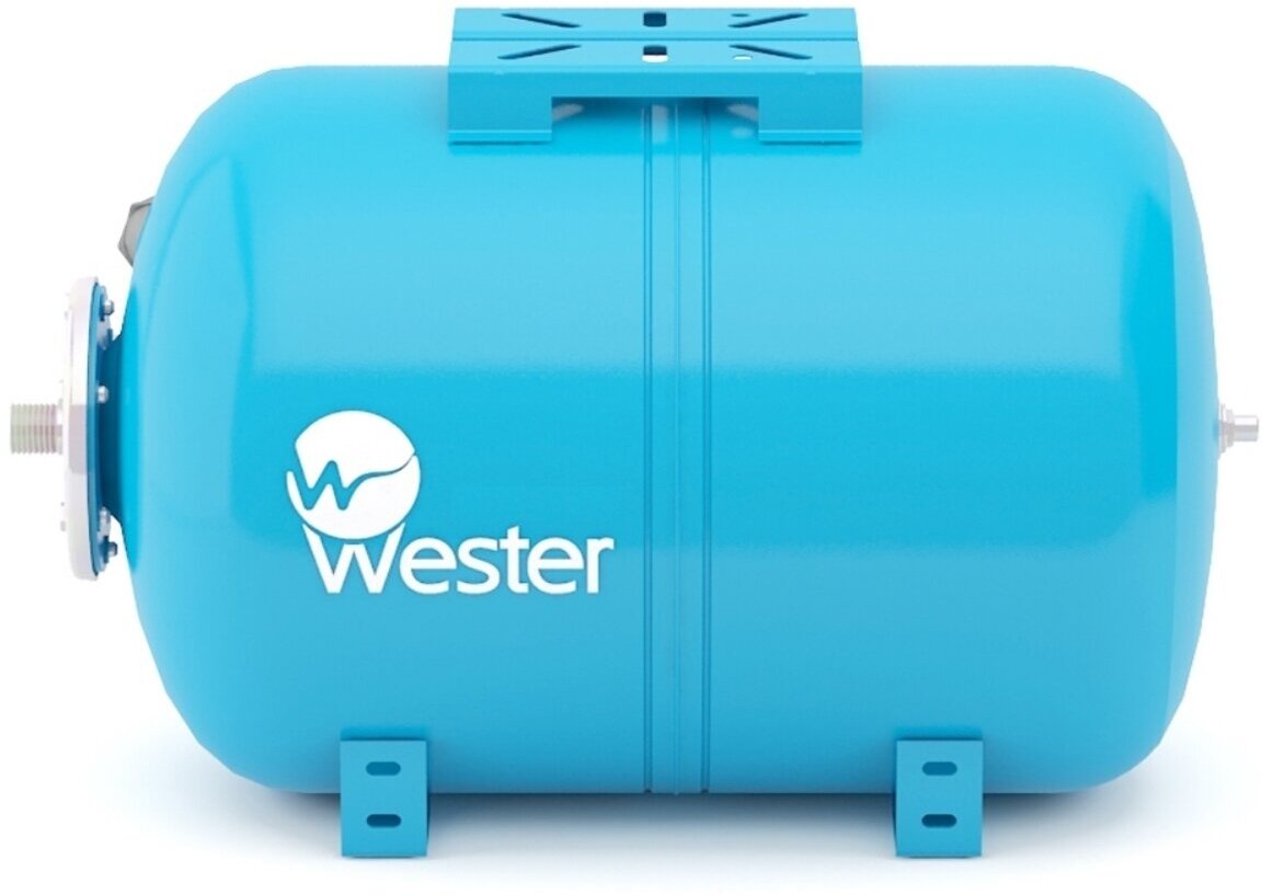 Мембранный бак Wester горизонтальный 100 л. (синий) арт. WAO100
