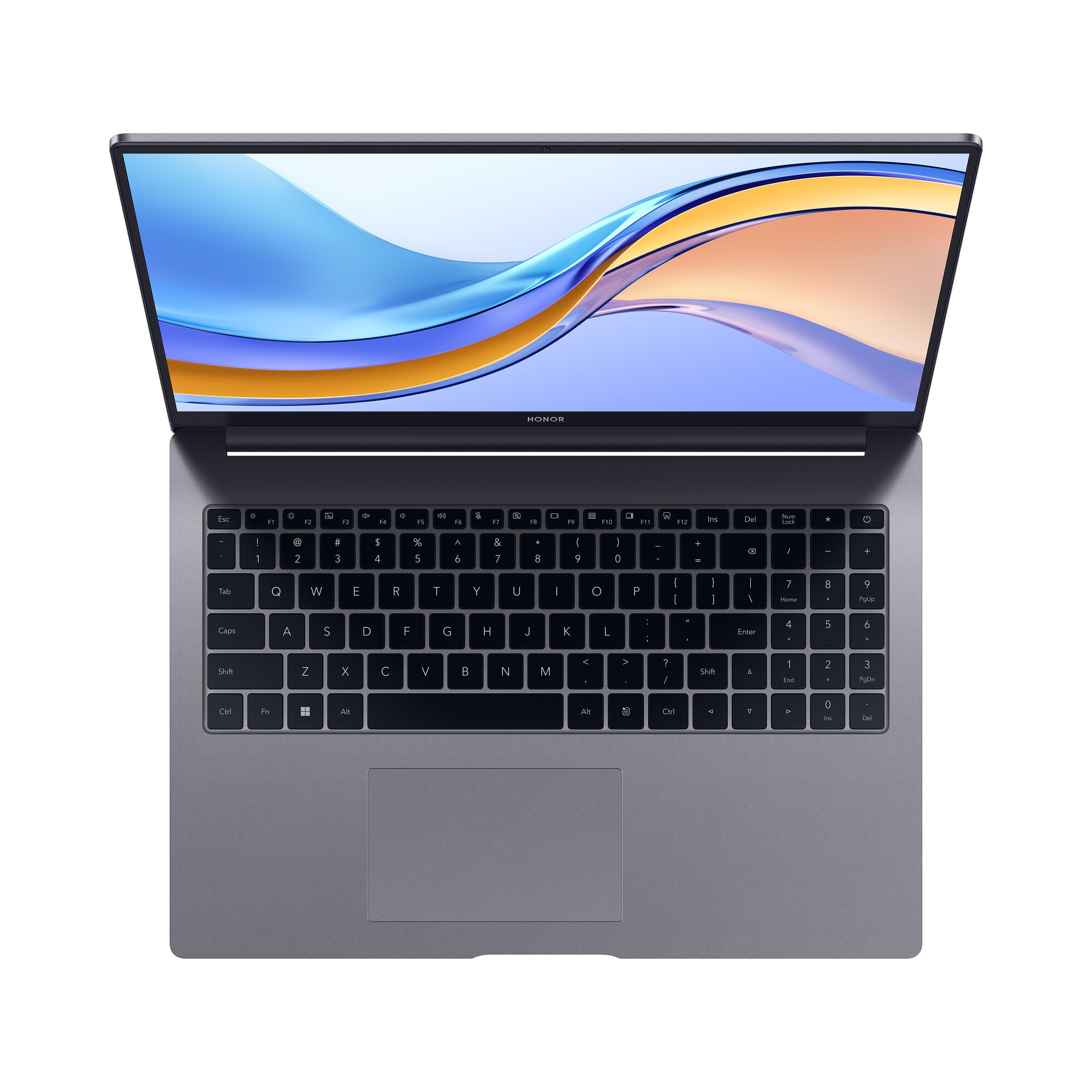 16" Ноутбук HONOR MagicBook X 16 2024 1920x1200, Intel Core i5 12450H 2 ГГц, RAM 16 ГБ, LPDDR4X, SSD 512 ГБ, Intel UHD Graphics, без ОС, RU, 5301AHHM, space grey