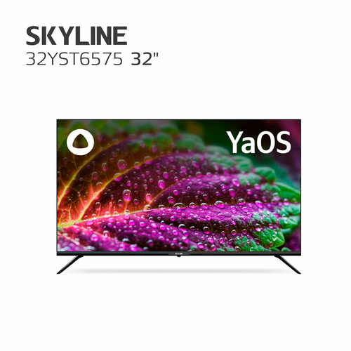 Телевизор SKYLINE 32YST6575, SMART (YaOS), черный адаптер ci card samsung белый для сам модуля переходник common interface модуль доступа ci card для телевизора самсунг