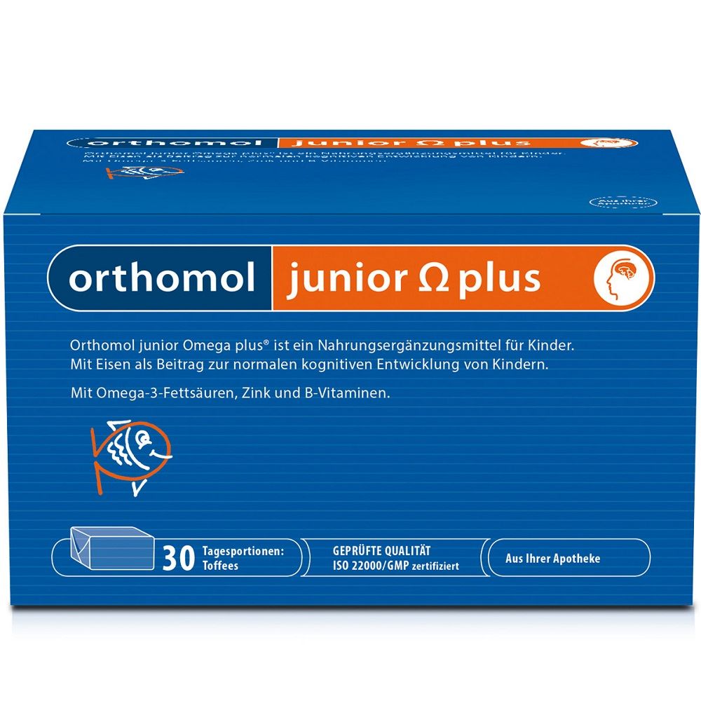 Orthomol (Ортомоль) Junior Omega Plus ириски жеват. 5,0 г 30 шт. Orthomol pharmazeutische Vertriebs GmbH - фото №1