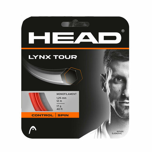 Теннисная струна Head Lynx Tour Оранжевый 281790-17OR (Толщина: 125) теннисная струна head lynx tour черный 281790 17bk толщина 125