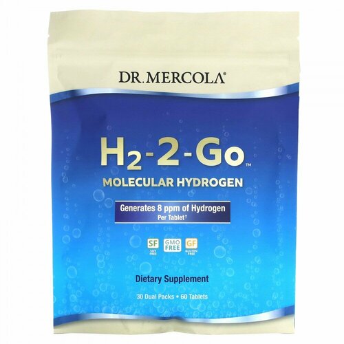 Dr. Mercola, H2-2-Go, 30 Dual Packs, 60 Tablets