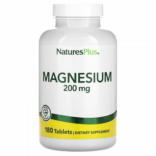 NaturesPlus, Magnesium, 200 mg, 180 Tablets