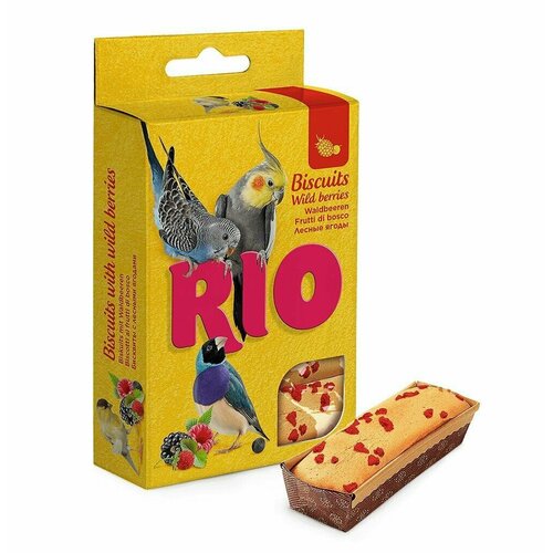 RIO Бисквиты для всех видов птиц с лесными ягодами rio бисквиты дптиц с лесными ягодами коробка 5 7 гр