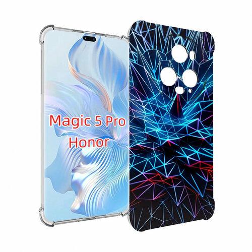 Чехол MyPads неоновая-абстракция для Honor Magic 5 Pro задняя-панель-накладка-бампер