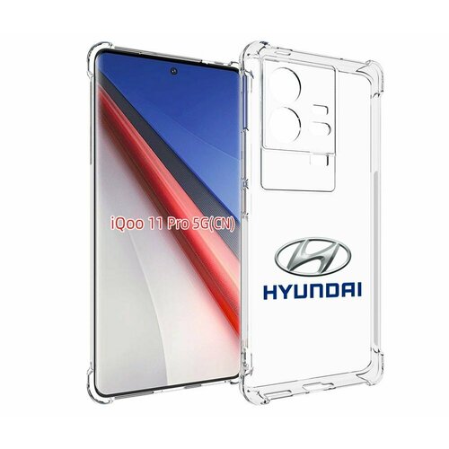 Чехол MyPads hyundai 4 мужской для Vivo iQOO 11 Pro задняя панель накладка бампер