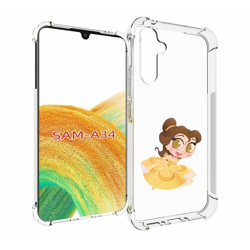 Чехол MyPads мини-принцесса женский для Samsung Galaxy A34 задняя-панель-накладка-бампер