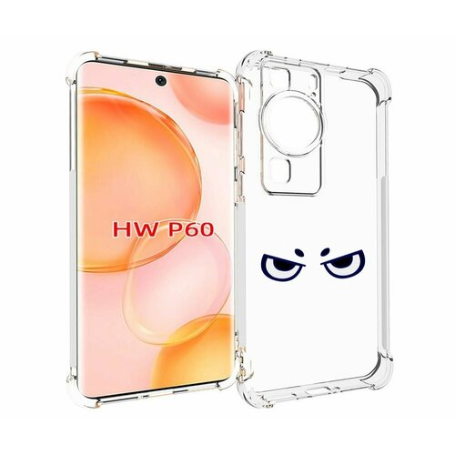 Чехол MyPads злые-глазки для Huawei P60 задняя-панель-накладка-бампер