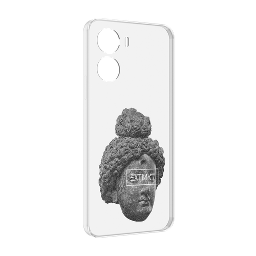 Чехол MyPads каменное лицо девушки для Vivo Y56 5G задняя-панель-накладка-бампер