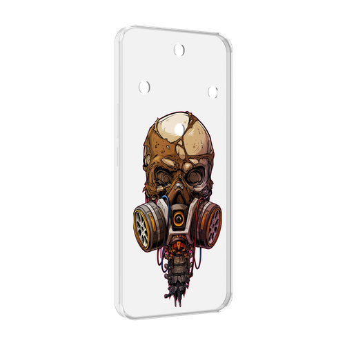 Чехол MyPads Подробный красочный человеческий череп с противогазом для Honor Magic 5 Lite / Honor X9a задняя-панель-накладка-бампер