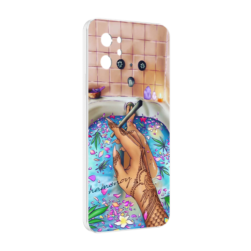 Чехол MyPads девушка в ванне женский для UMIDIGI A13 / A13S / A13 Pro задняя-панель-накладка-бампер