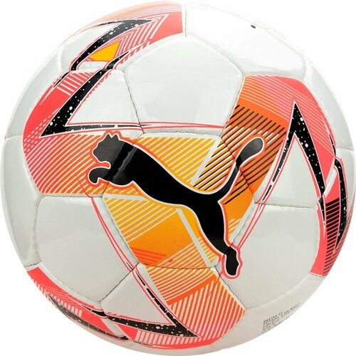 Мяч футзал PUMA Futsal 2 HS, 08376401, размер 4, 32 панели, ПУ, ручная сшивка, бело-роз-желтый