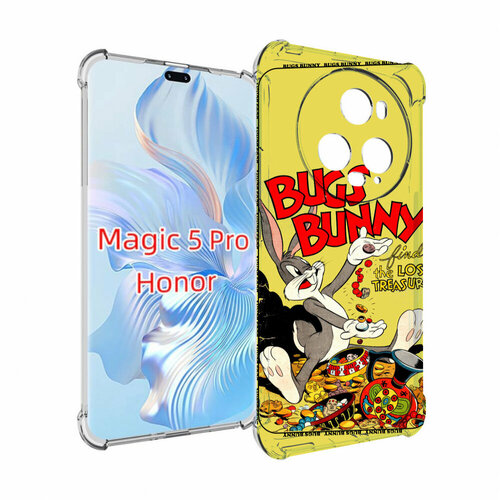 Чехол MyPads бакс-банни-и-еда для Honor Magic 5 Pro задняя-панель-накладка-бампер чехол mypads бакс банни и еда для iphone 14 pro max задняя панель накладка бампер