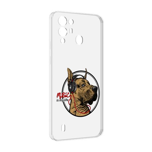 Чехол MyPads музыкальная собака для Blackview A55 Pro задняя-панель-накладка-бампер чехол mypads боксер собака для blackview a55 pro задняя панель накладка бампер