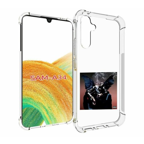 Чехол MyPads Travis Scott - Birds In The Trap Sing McKnight для Samsung Galaxy A34 задняя-панель-накладка-бампер чехол mypads travis scott birds in the trap sing mcknight для samsung galaxy s23 задняя панель накладка бампер