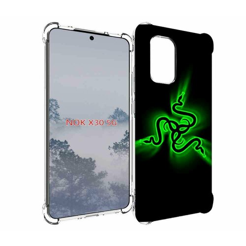 Чехол MyPads Razer для Nokia X30 5G задняя панель накладка бампер
