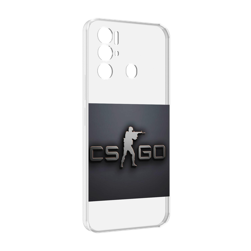 Чехол MyPads CS go логотип мужской для Tecno Pova Neo 4G задняя-панель-накладка-бампер