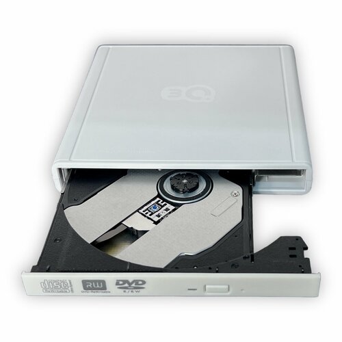 Внешний привод USB DVD-RW, 3Q Slim QUBER, оптический DVD Drive для ноутбука, белый
