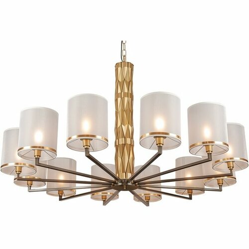 Подвесная люстра LArte Luce Flaire L31412 brass, black, white shade