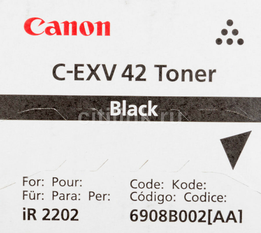 Тонер Canon C-EXV42, для iR 2202/2202N, черный, туба