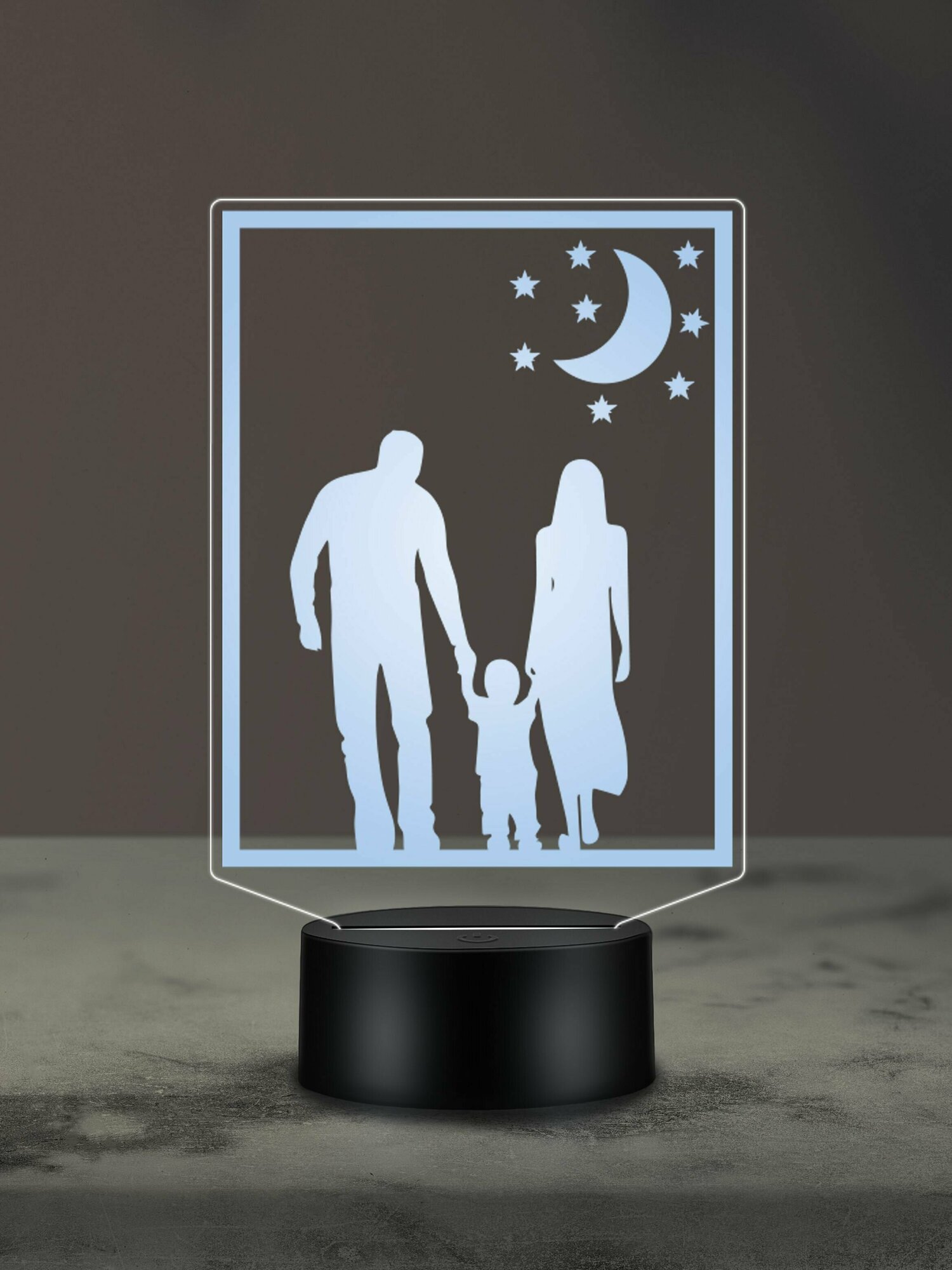 Ночник Семья, ночная лампа, 3Д светильник