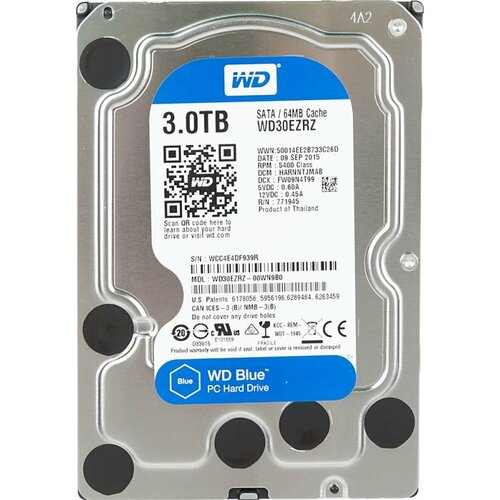 Жесткий диск WD Original SATA-III 3Tb WD30EZRZ Blue 5400rpm 64Mb 35 1122900₽