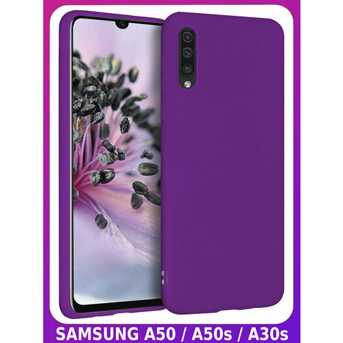 чехол книжка на samsung galaxy a50 a50s a30s самсунг а50 а30с а50с c принтом осенняя меланхолия черный Фиолетовый Soft Touch чехол класса Прeмиyм для SАMSUNG GАLAXY A50 / A50s / A30s