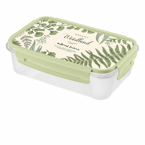 Контейнер 0,75Л для продуктов С декором COCK&OK зеленый новинка БП