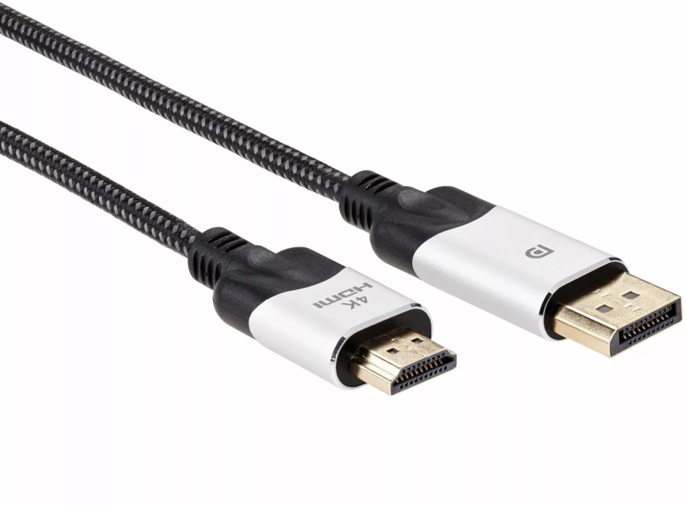 Кабель DisplayPort (M) - HDMI (M), 1.8м, VCOM (CG608M-1.8M)