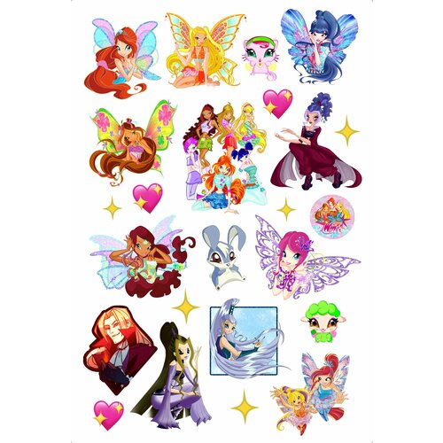 Клуб Винкс наклейки стикеры Winx Club ночник клуб винкс club winx