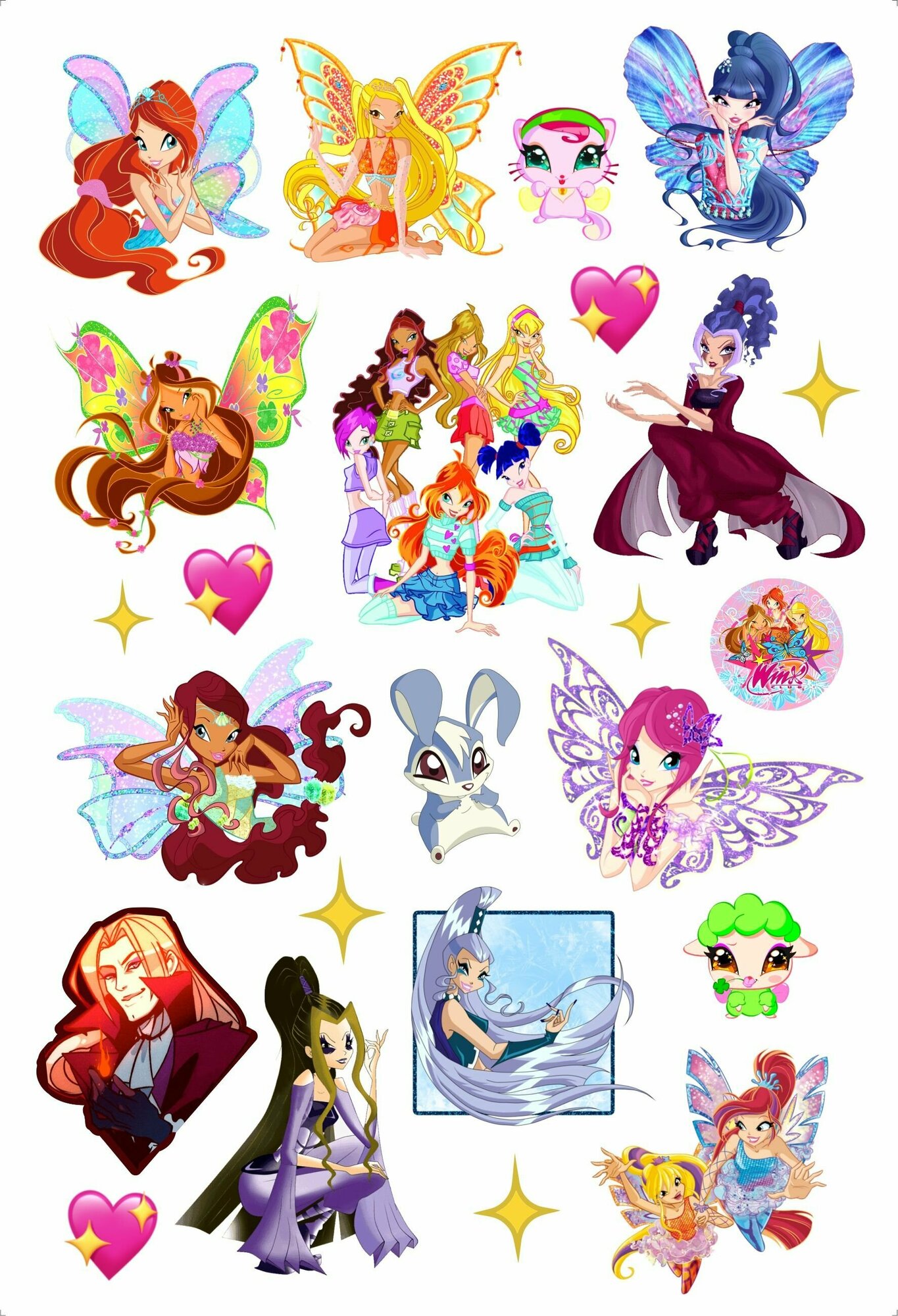 Клуб Винкс наклейки стикеры Winx Club