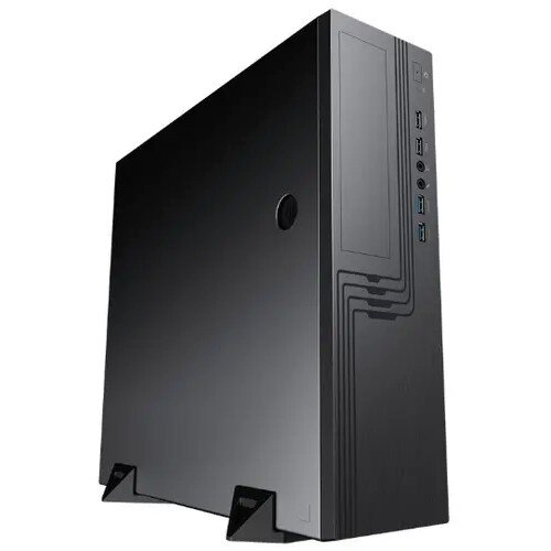 Powerman Корпус Slim Case Powerman EL555 Black PM-450TFX80+Bronze U3.0*2+U2*2+2*combo Audio: fan 9cm; intrusion switch mATX Mini-ITX