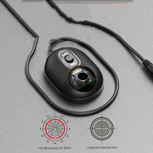 Многофункциональный компактный микрофон-колонка 360 всенаправленная MyPads U1 из прочного пластика для компьютера 199000₽