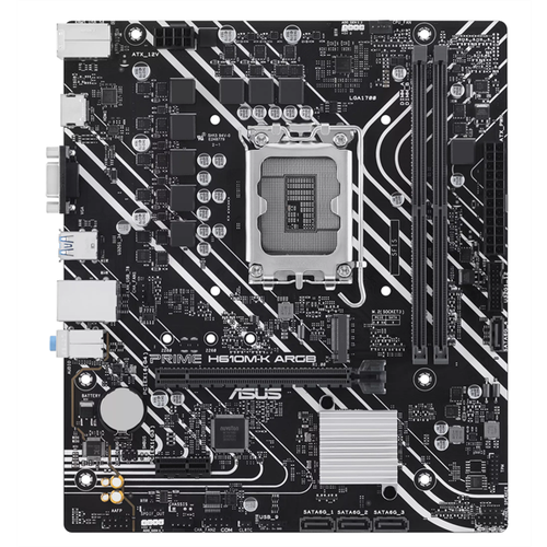 ASUS Материнская плата ASUS PRIME H610M-K ARGB, LGA1700, H610, 2*DDR5, VGA + HDMI, 4 SATA 6, M.2, USB 3.2, USB 2.0, mATX ; 90MB1G90-M0EAY0