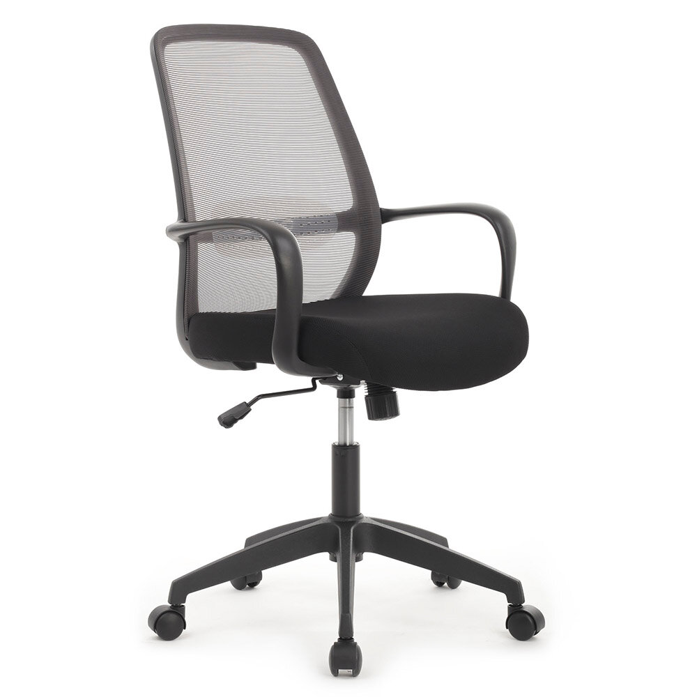 Компьютерное кресло Riva Design Fast (W-207) Черный пластик/серая сетка
