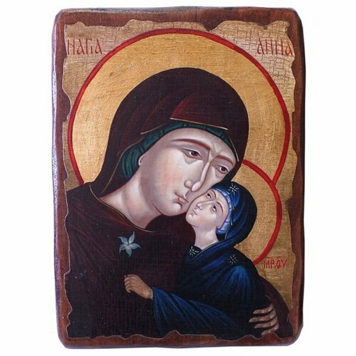 Икона Анна с Младенцем Марией под старину (17 х 23 см), арт IDR-712