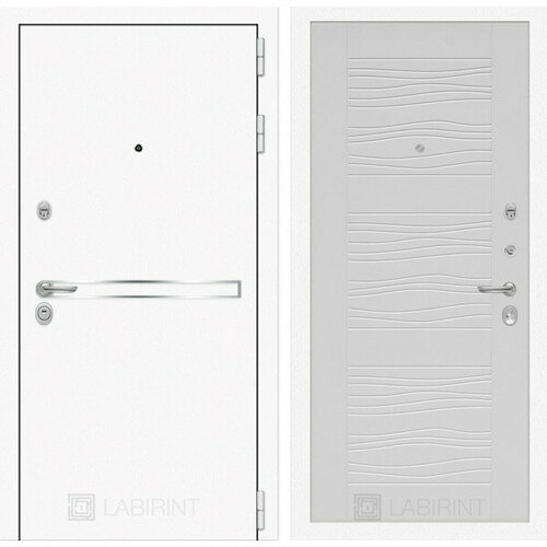 Входная дверь Labirint Лайн WHITE 06 Белое дерево