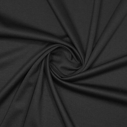 Трикотажная ткань LACOSTA черная, 100х140 см