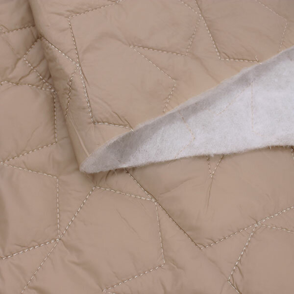 Курточная ткань для шитья и рукоделия, стежка бежевая, 100х140 см