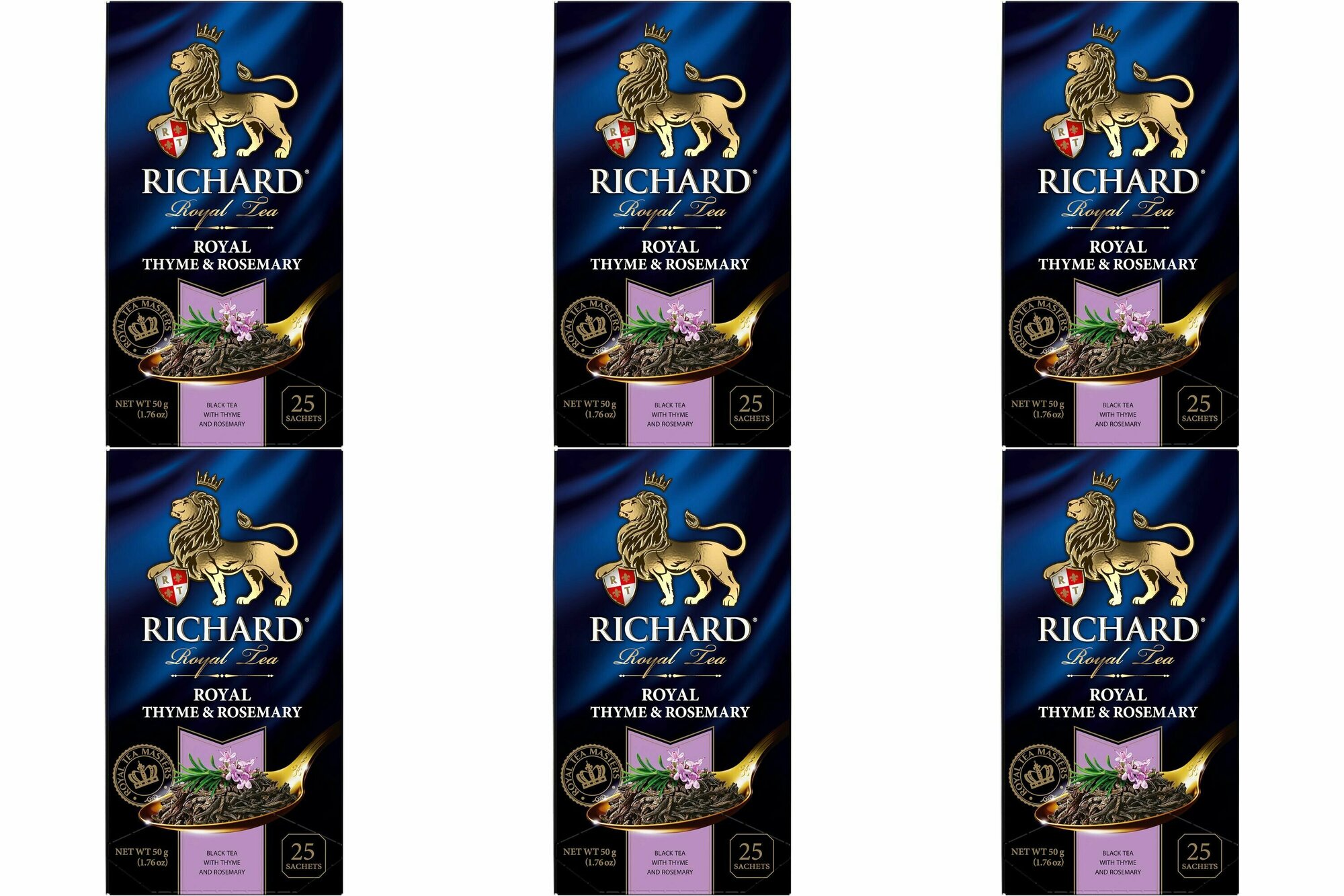 Richard Royal чай черный Thyme & Rosemary 25пак - 6 штук - фотография № 1