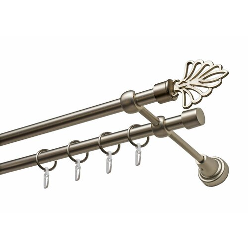 Карниз для штор 3,6 метра AICITY веер 21 хром матовый