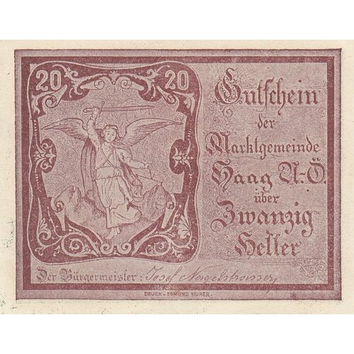 Австрия, Хаг 20 геллеров 1914-1920 гг. (№3) австрия хаг 40 геллеров 1914 1920 гг 1