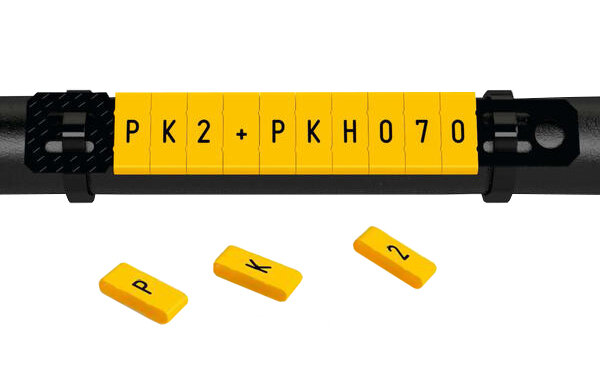 Маркеры однознаковые Partex PK-2 для держателей PKH и POH символ "5" желтый/черный (пачка 100 шт.) {PK+20004AV40.5}
